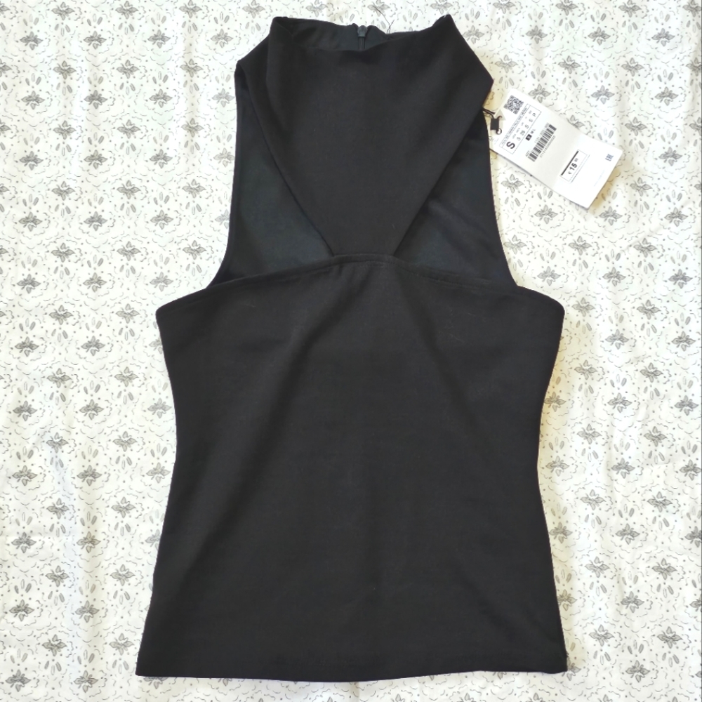 Zara Black Cutout Top